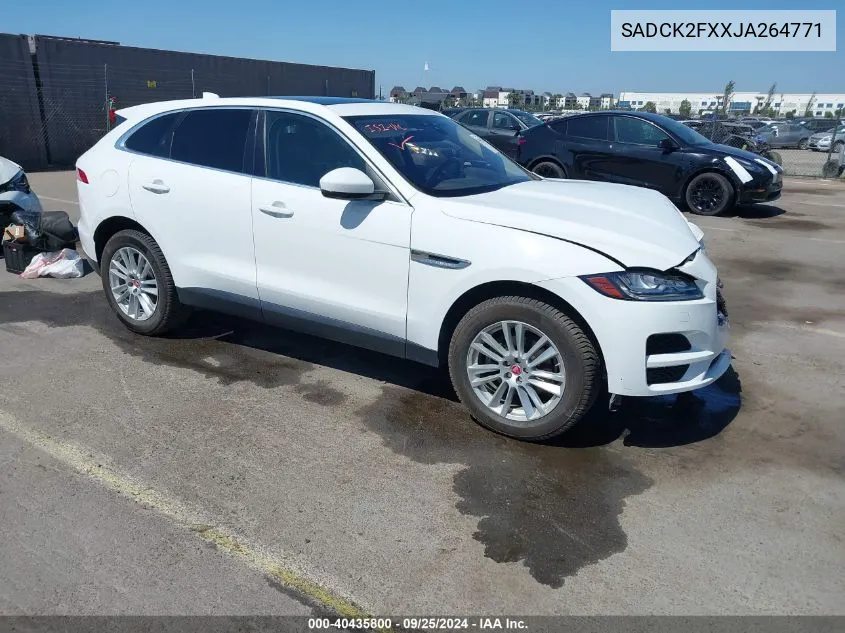 2018 Jaguar F-Pace 25T Prestige VIN: SADCK2FXXJA264771 Lot: 40435800