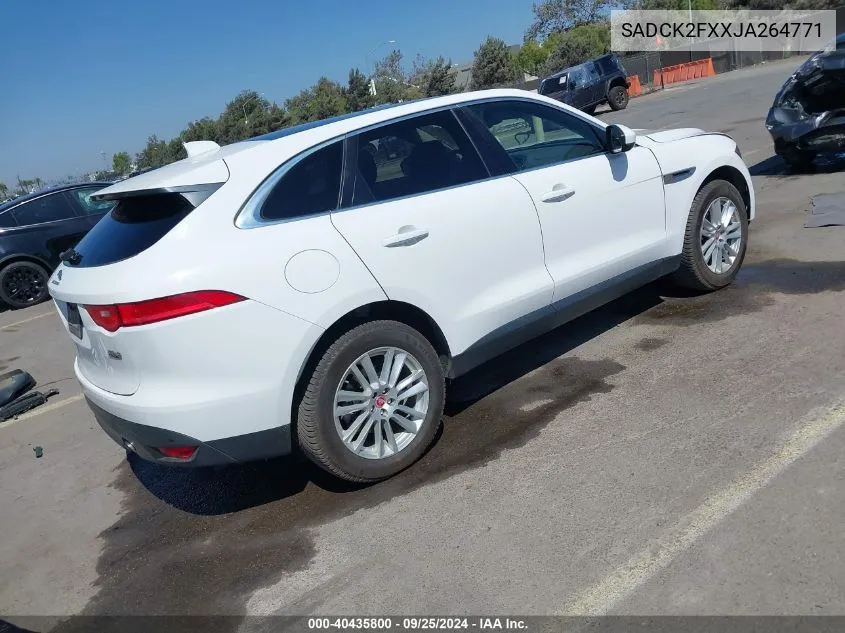 2018 Jaguar F-Pace 25T Prestige VIN: SADCK2FXXJA264771 Lot: 40435800