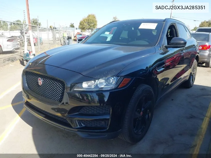 2018 Jaguar F-Pace 30T Premium VIN: SADCJ2GX3JA285351 Lot: 40442254