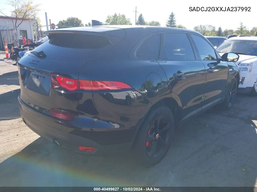 2018 Jaguar F-Pace 30T Premium VIN: SADCJ2GXXJA237992 Lot: 40499627