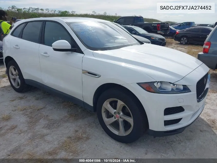 2018 Jaguar F-Pace 25T Premium VIN: SADCJ2FX7JA274452 Lot: 40541086