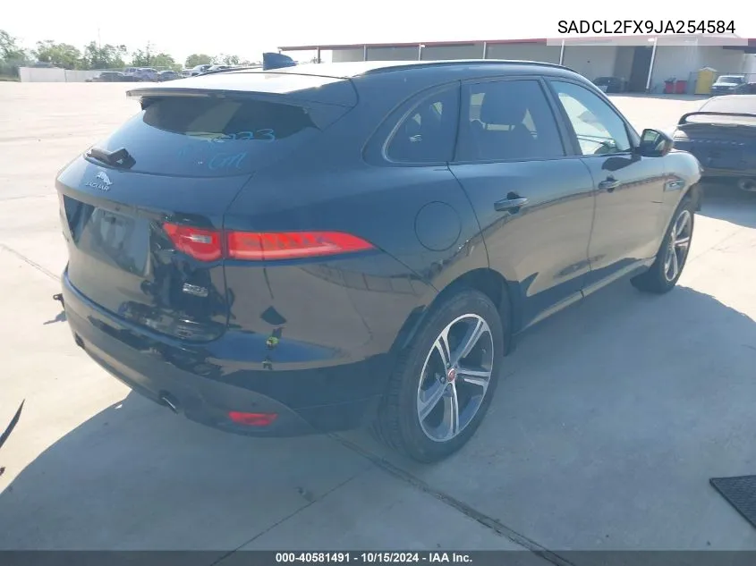 2018 Jaguar F-Pace 25T R-Sport VIN: SADCL2FX9JA254584 Lot: 40581491