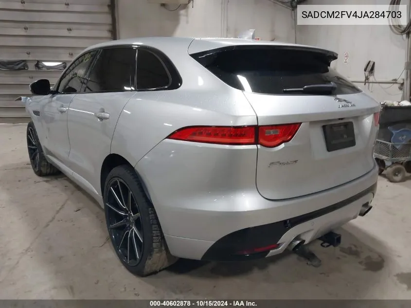 2018 Jaguar F-Pace S VIN: SADCM2FV4JA284703 Lot: 40602878