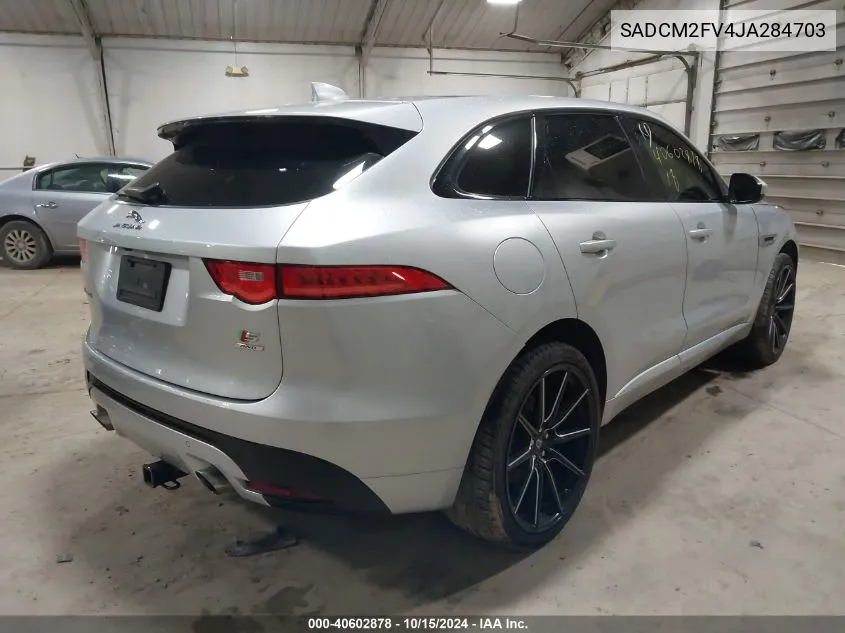 2018 Jaguar F-Pace S VIN: SADCM2FV4JA284703 Lot: 40602878