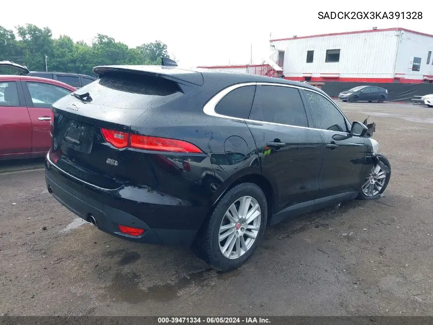 2019 Jaguar F-Pace 25T Prestige/30T Prestige VIN: SADCK2GX3KA391328 Lot: 39471334