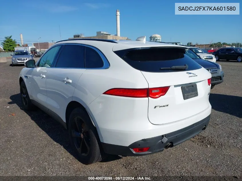 2019 Jaguar F-Pace 25T Premium VIN: SADCJ2FX7KA601580 Lot: 40073098