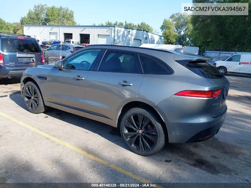 SADCM2FV0KA394567 2019 Jaguar F-Pace S