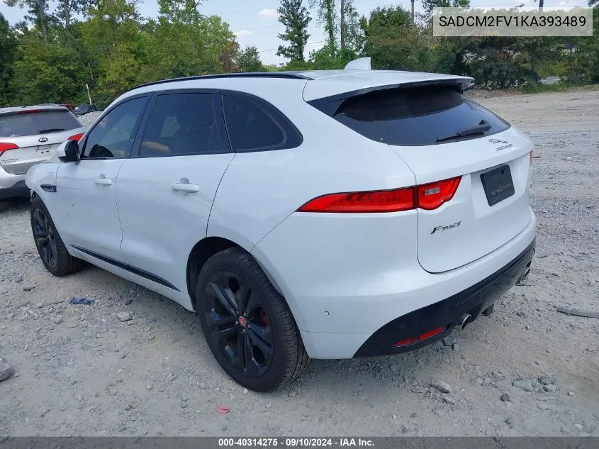 2019 Jaguar F-Pace S VIN: SADCM2FV1KA393489 Lot: 40314275