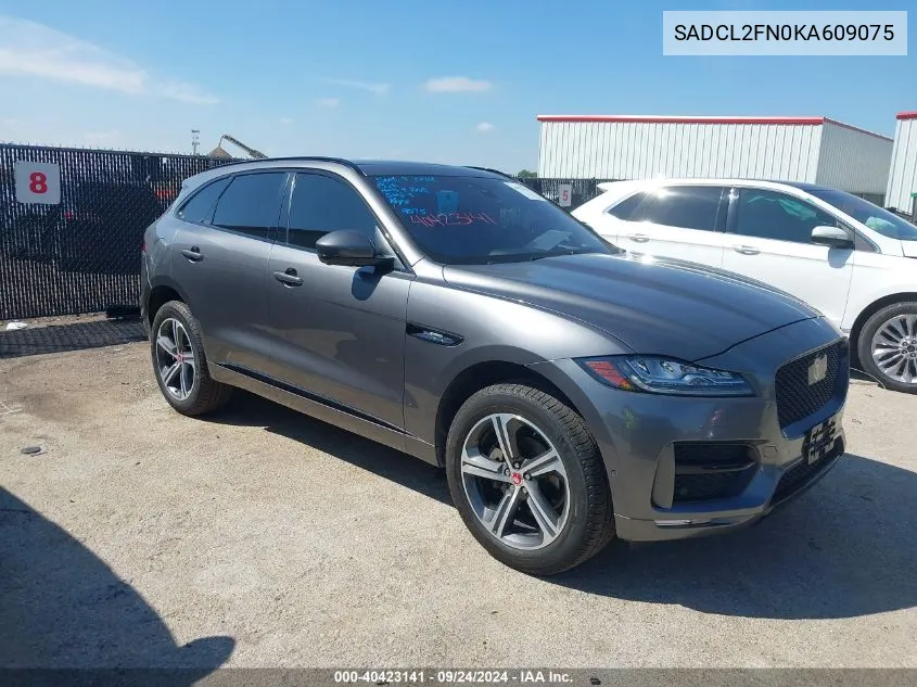 2019 Jaguar F-Pace 20D R-Sport VIN: SADCL2FN0KA609075 Lot: 40423141