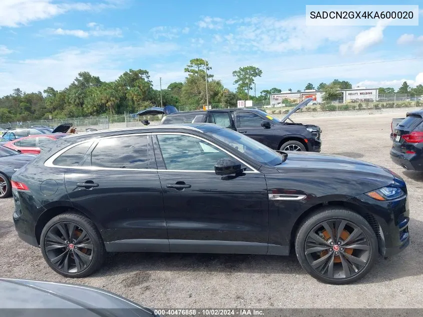 SADCN2GX4KA600020 2019 Jaguar F-Pace 30T Portfolio