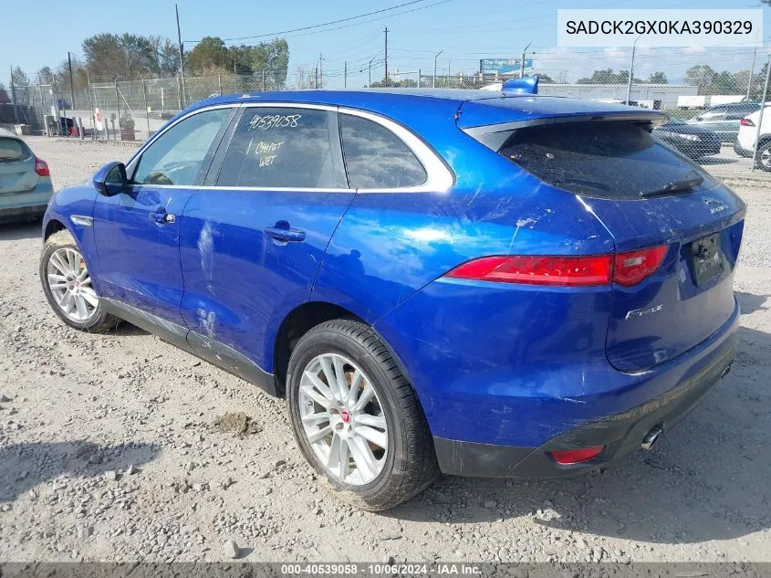 2019 Jaguar F-Pace Prestige VIN: SADCK2GX0KA390329 Lot: 40539058