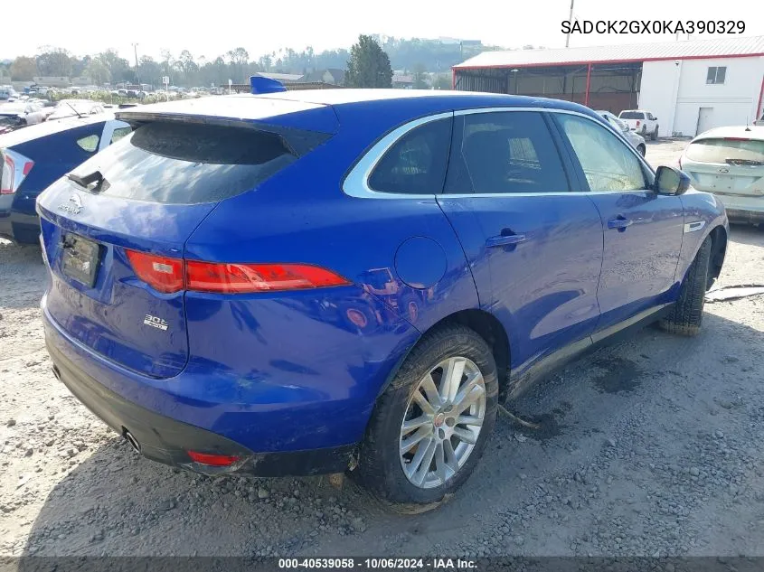 2019 Jaguar F-Pace Prestige VIN: SADCK2GX0KA390329 Lot: 40539058