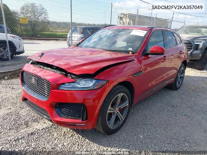 2019 Jaguar F-Pace S VIN: SADCM2FV2KA357049 Lot: 40541110