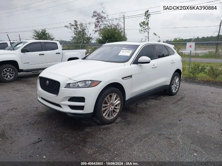 2019 Jaguar F-Pace Prestige VIN: SADCK2GX6KA390884 Lot: 40543803