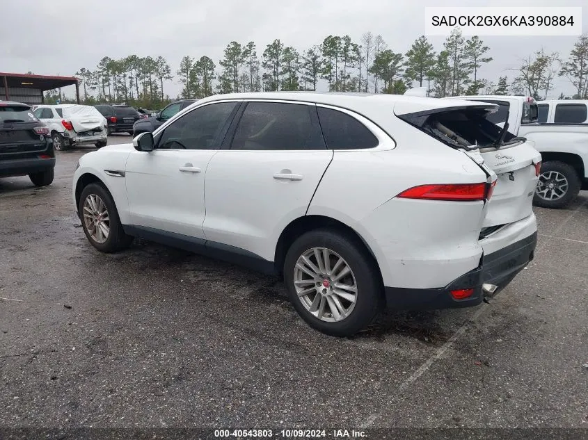 2019 Jaguar F-Pace Prestige VIN: SADCK2GX6KA390884 Lot: 40543803