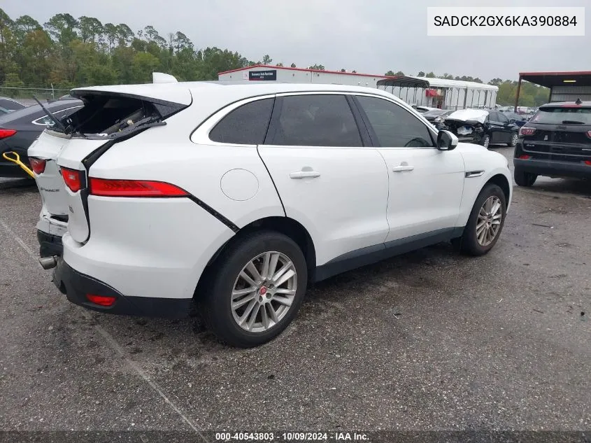 2019 Jaguar F-Pace Prestige VIN: SADCK2GX6KA390884 Lot: 40543803