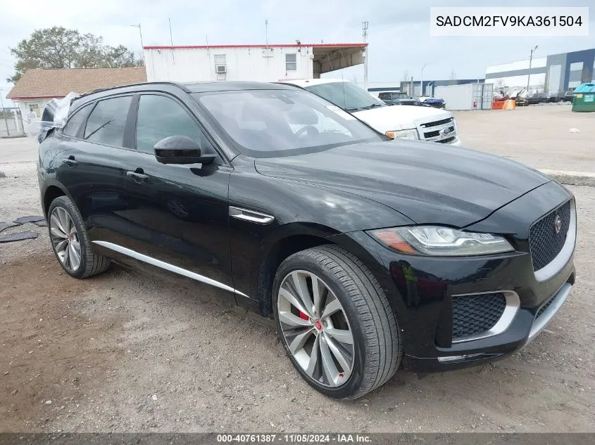 2019 Jaguar F-Pace S VIN: SADCM2FV9KA361504 Lot: 40761387