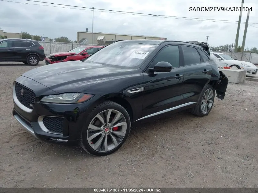 2019 Jaguar F-Pace S VIN: SADCM2FV9KA361504 Lot: 40761387