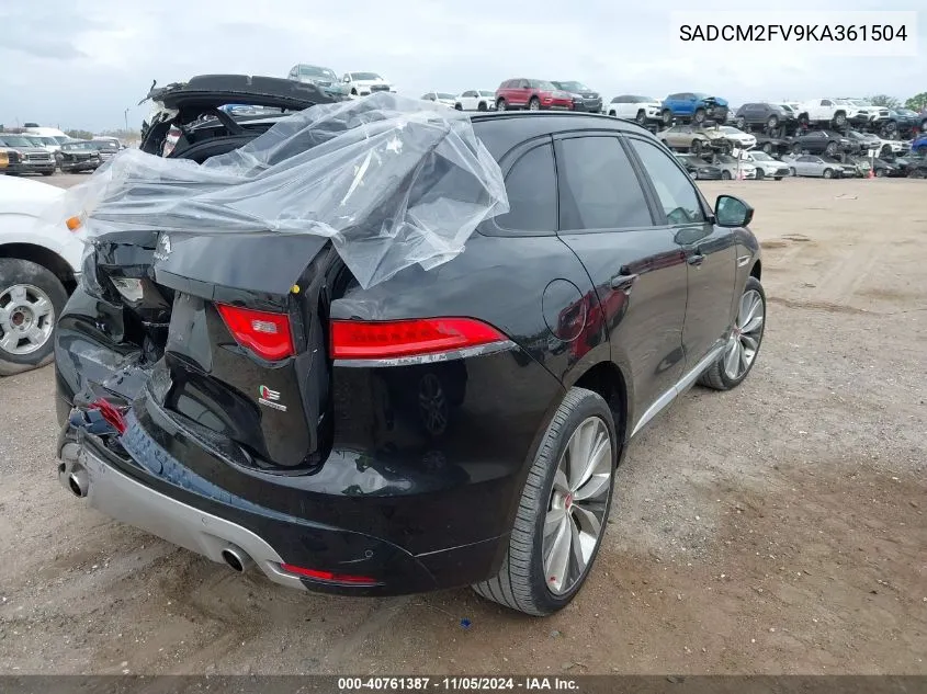 2019 Jaguar F-Pace S VIN: SADCM2FV9KA361504 Lot: 40761387