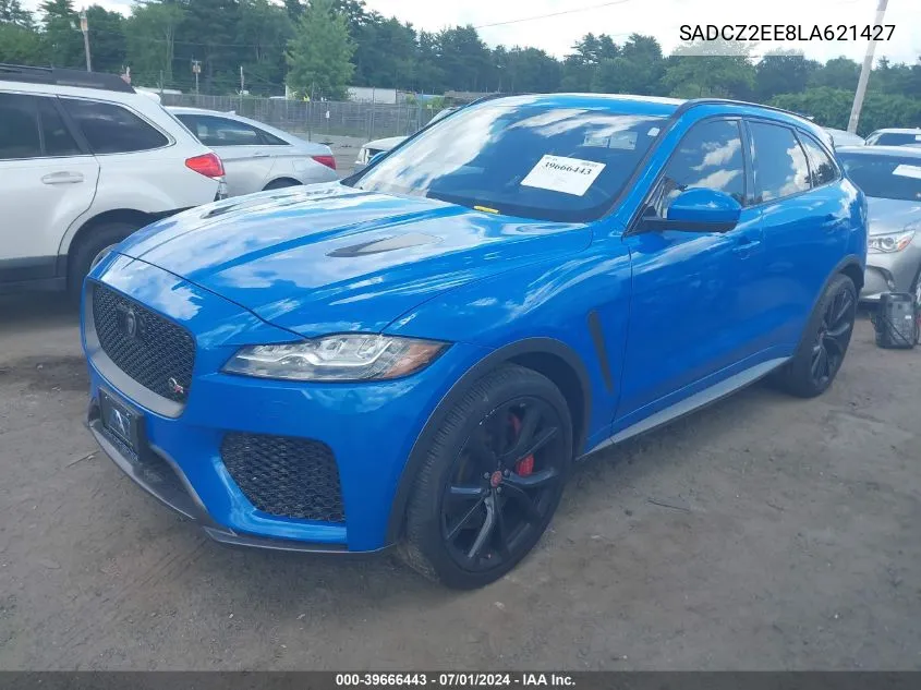 2020 Jaguar F-Pace Svr P550 Awd Automatic VIN: SADCZ2EE8LA621427 Lot: 39666443