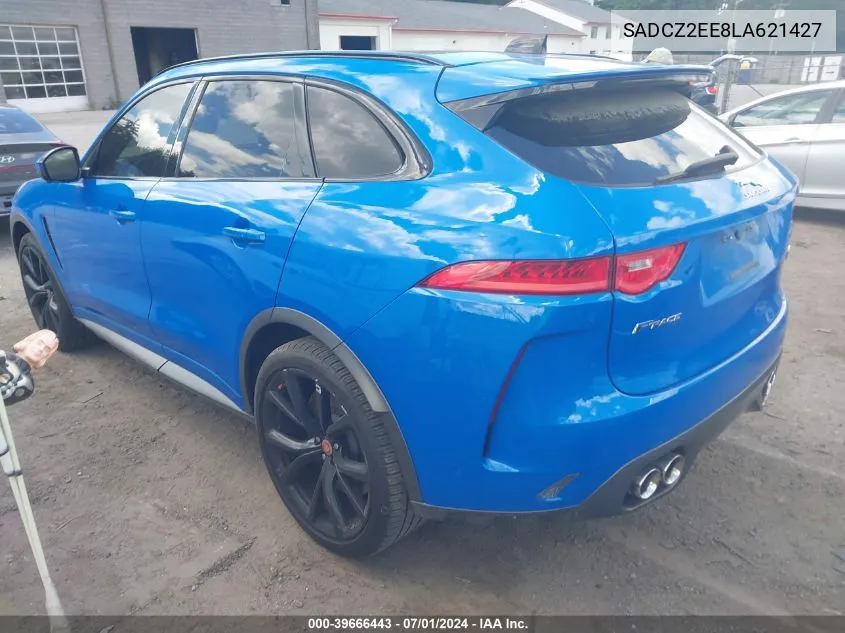 2020 Jaguar F-Pace Svr P550 Awd Automatic VIN: SADCZ2EE8LA621427 Lot: 39666443