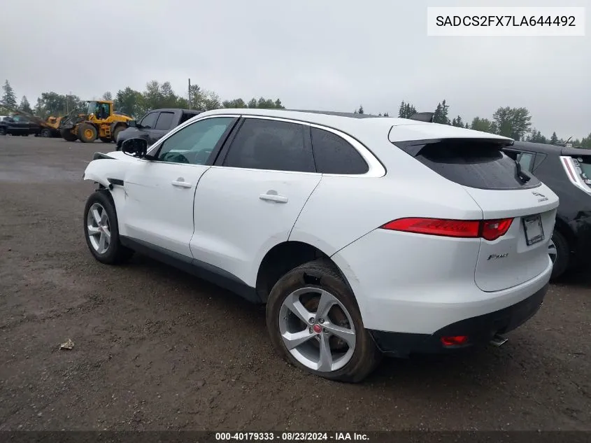 2020 Jaguar F-Pace P250 Awd Automatic VIN: SADCS2FX7LA644492 Lot: 40179333