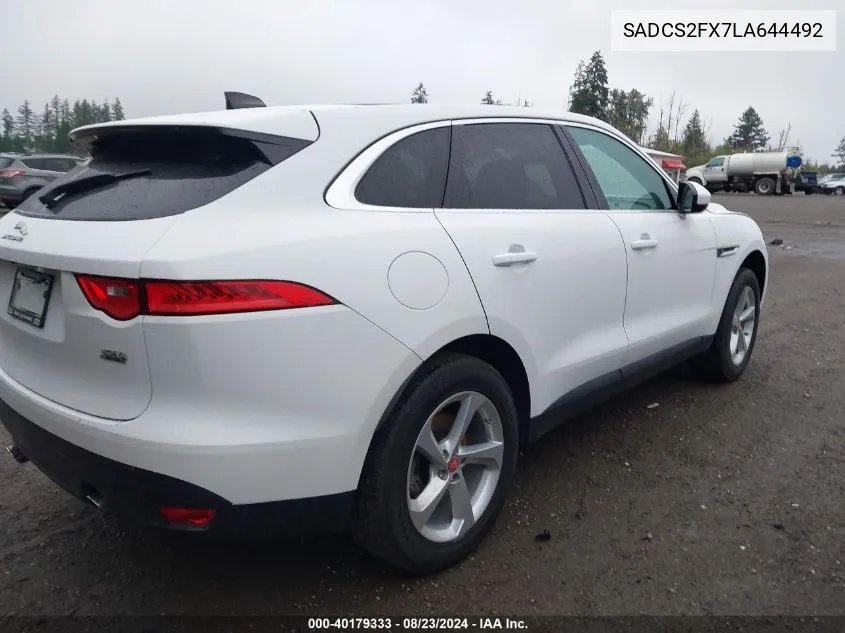 2020 Jaguar F-Pace P250 Awd Automatic VIN: SADCS2FX7LA644492 Lot: 40179333