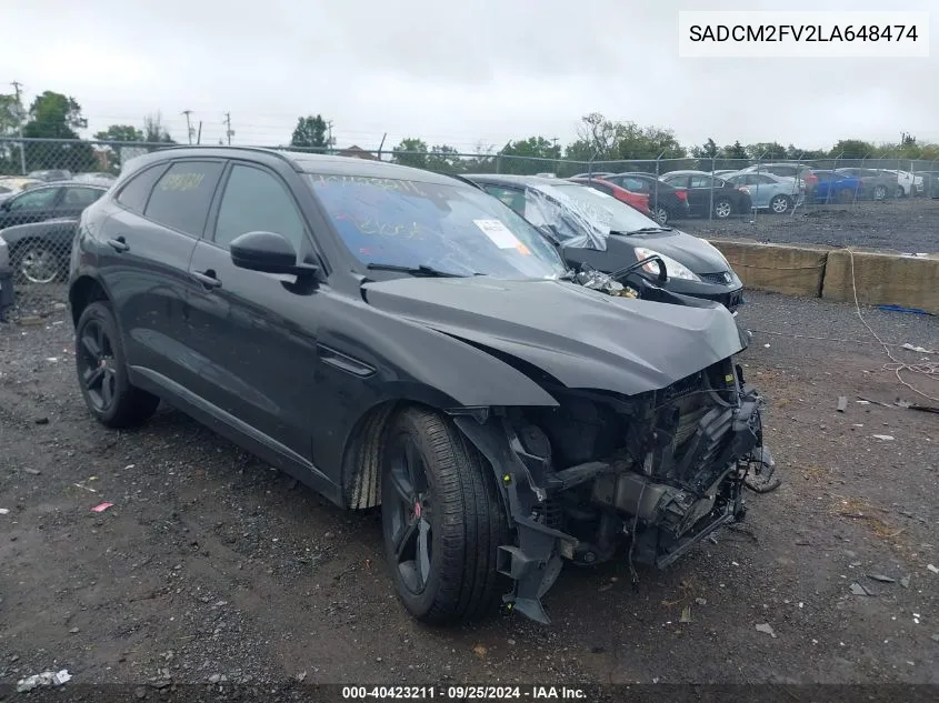 2020 Jaguar F-Pace S P380 Awd Automatic VIN: SADCM2FV2LA648474 Lot: 40423211