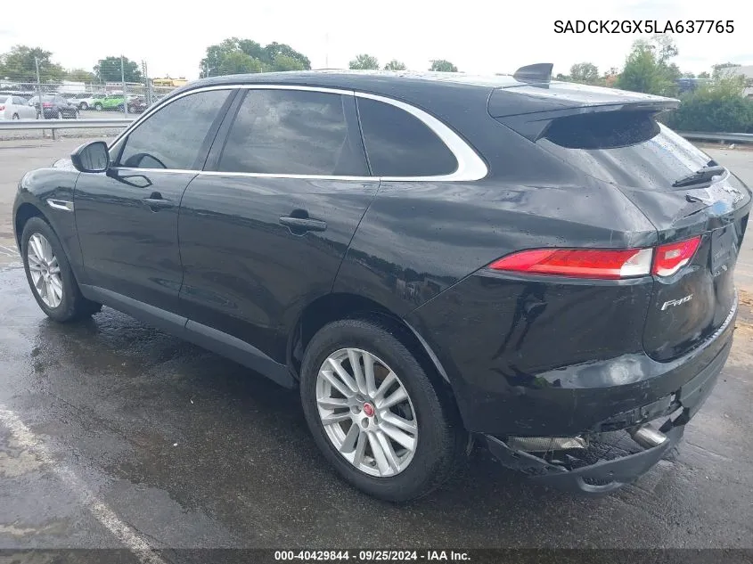 2020 Jaguar F-Pace Prestige P300 Awd Automatic VIN: SADCK2GX5LA637765 Lot: 40429844