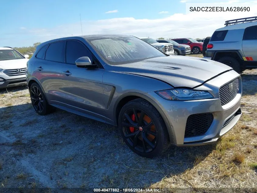 2020 Jaguar F-Pace Svr VIN: SADCZ2EE3LA628690 Lot: 40477882