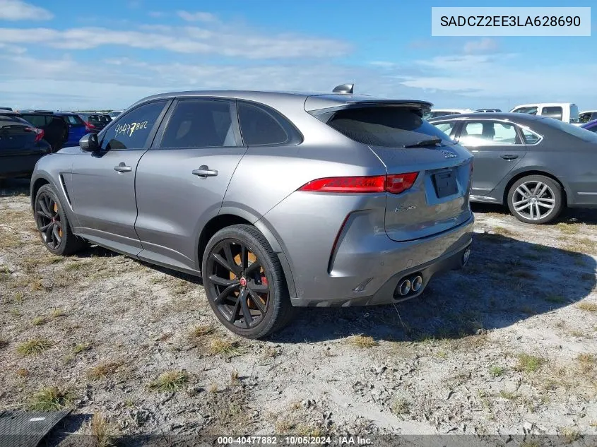 2020 Jaguar F-Pace Svr VIN: SADCZ2EE3LA628690 Lot: 40477882