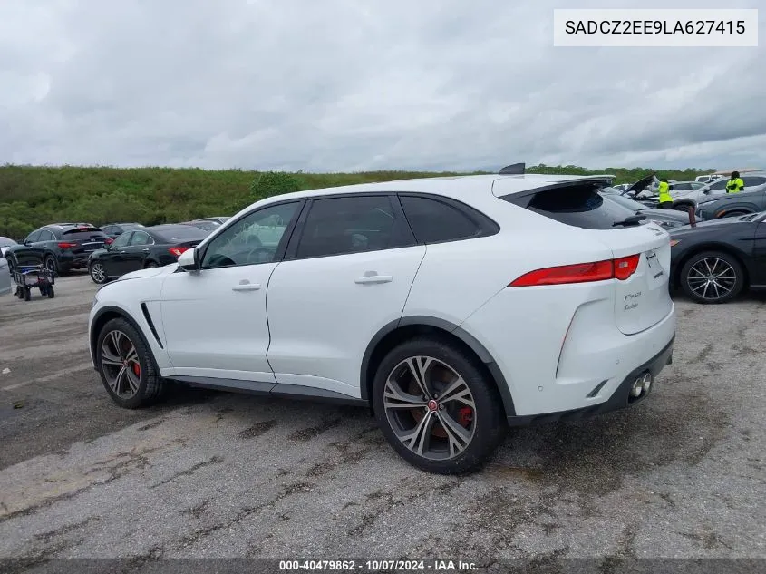 2020 Jaguar F-Pace Svr VIN: SADCZ2EE9LA627415 Lot: 40479862