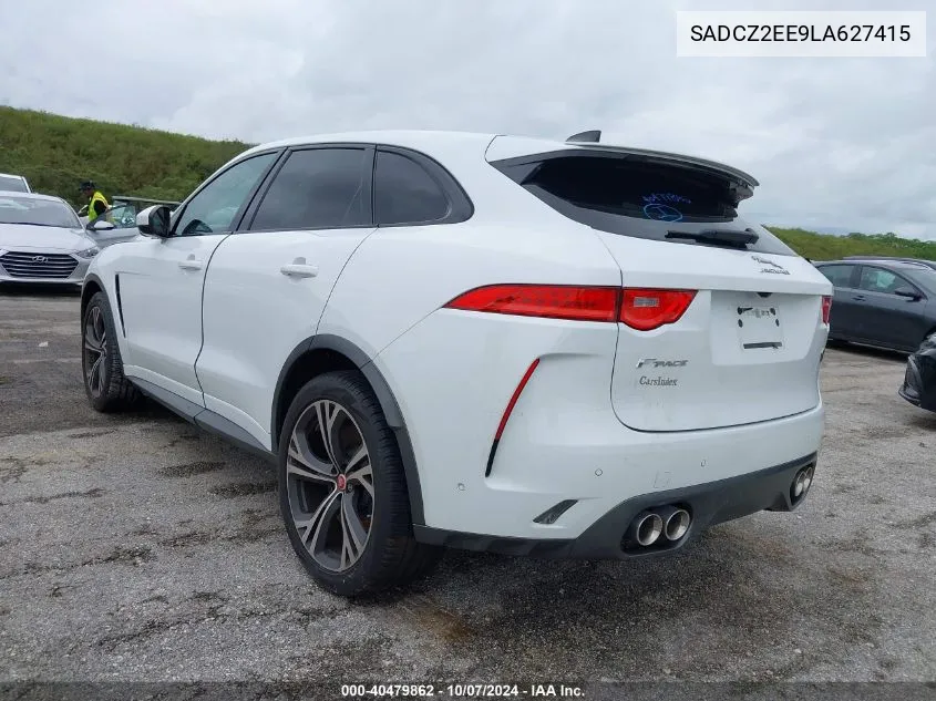 2020 Jaguar F-Pace Svr VIN: SADCZ2EE9LA627415 Lot: 40479862