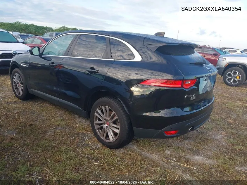 2020 Jaguar F-Pace Prestige P300 Awd Automatic VIN: SADCK2GXXLA640354 Lot: 40484822