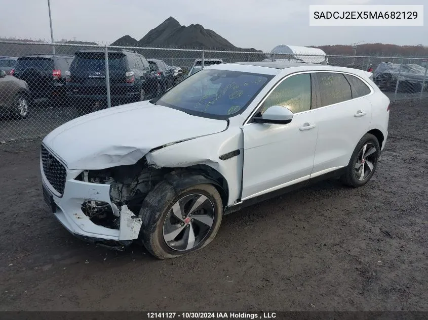 2021 Jaguar F-Pace VIN: SADCJ2EX5MA682129 Lot: 12141127