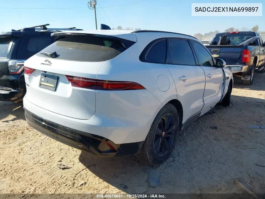 2022 Jaguar F-Pace S P250 Awd Automatic VIN: SADCJ2EX1NA699897 Lot: 40675651