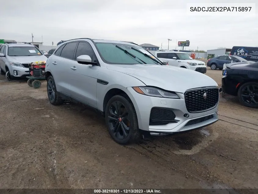 2023 Jaguar F-Pace S P250 Awd Automatic VIN: SADCJ2EX2PA715897 Lot: 38218301