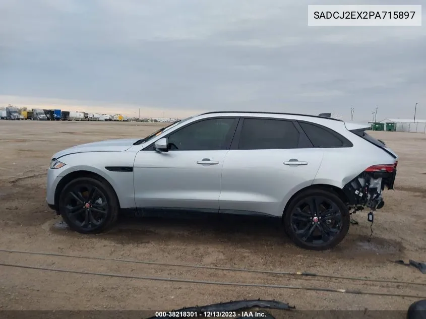 2023 Jaguar F-Pace S P250 Awd Automatic VIN: SADCJ2EX2PA715897 Lot: 38218301