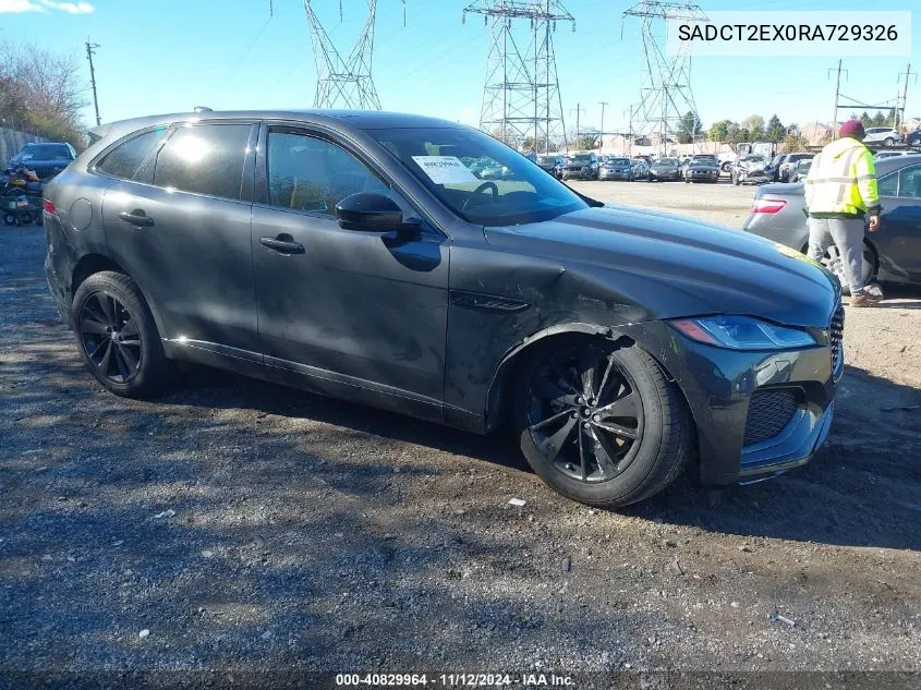 2024 Jaguar F-Pace R-Dynamic S VIN: SADCT2EX0RA729326 Lot: 40829964