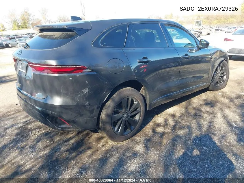 2024 Jaguar F-Pace R-Dynamic S VIN: SADCT2EX0RA729326 Lot: 40829964