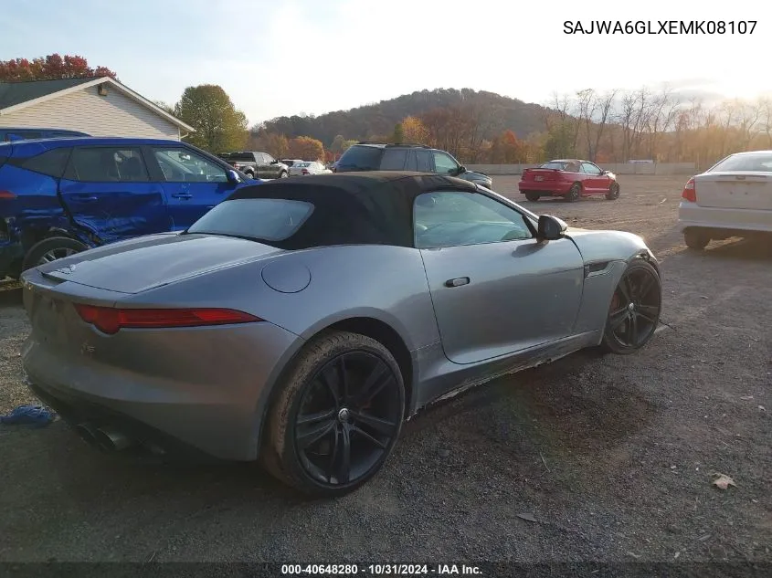 2014 Jaguar F-Type V8 S VIN: SAJWA6GLXEMK08107 Lot: 40648280