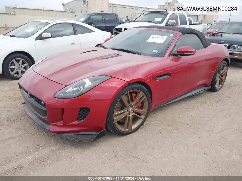 2014 Jaguar F-Type V8 S VIN: SAJWA6GL3EMK00284 Lot: 40747965