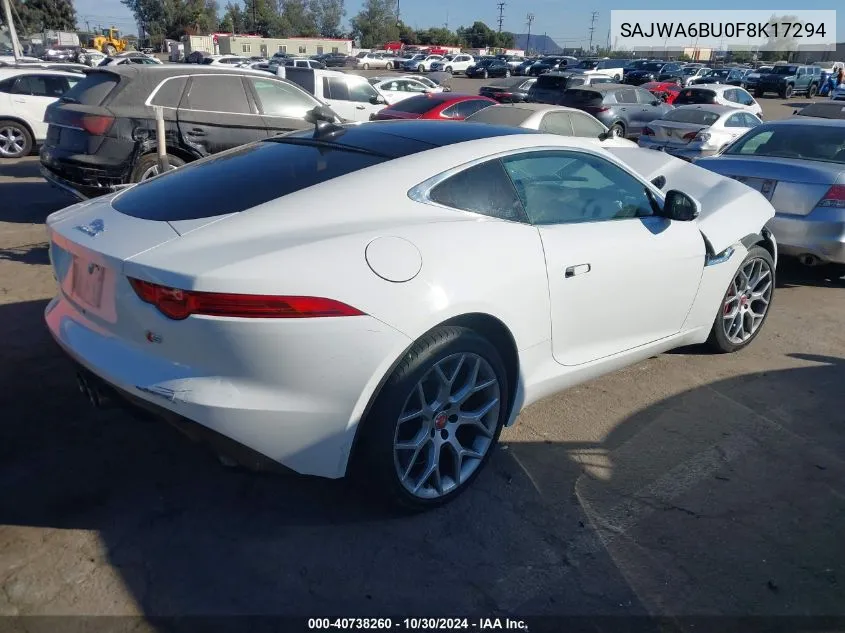 SAJWA6BU0F8K17294 2015 Jaguar F-Type S