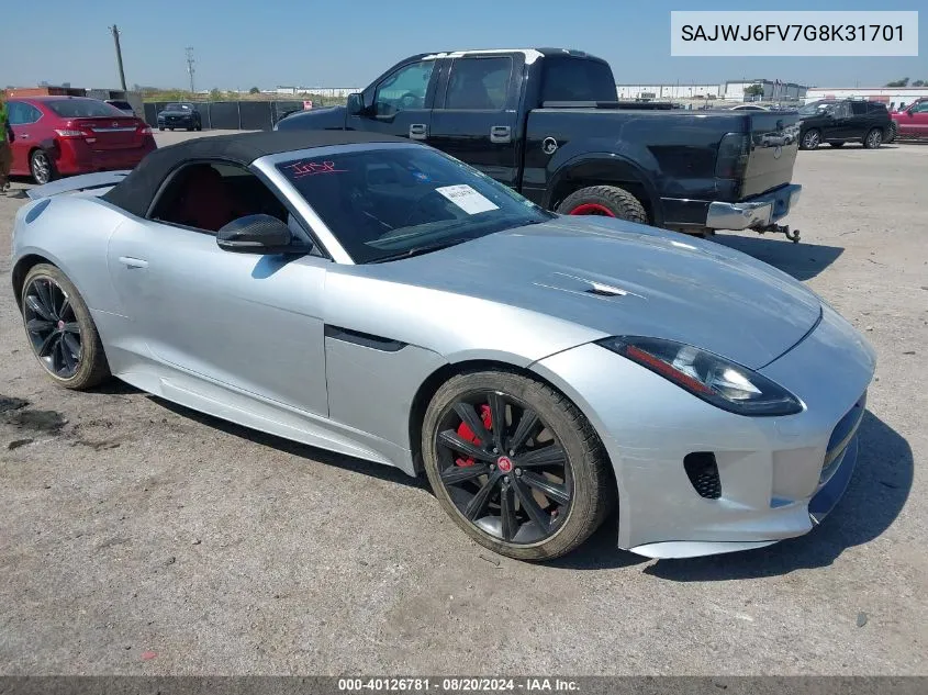 SAJWJ6FV7G8K31701 2016 Jaguar F-Type S