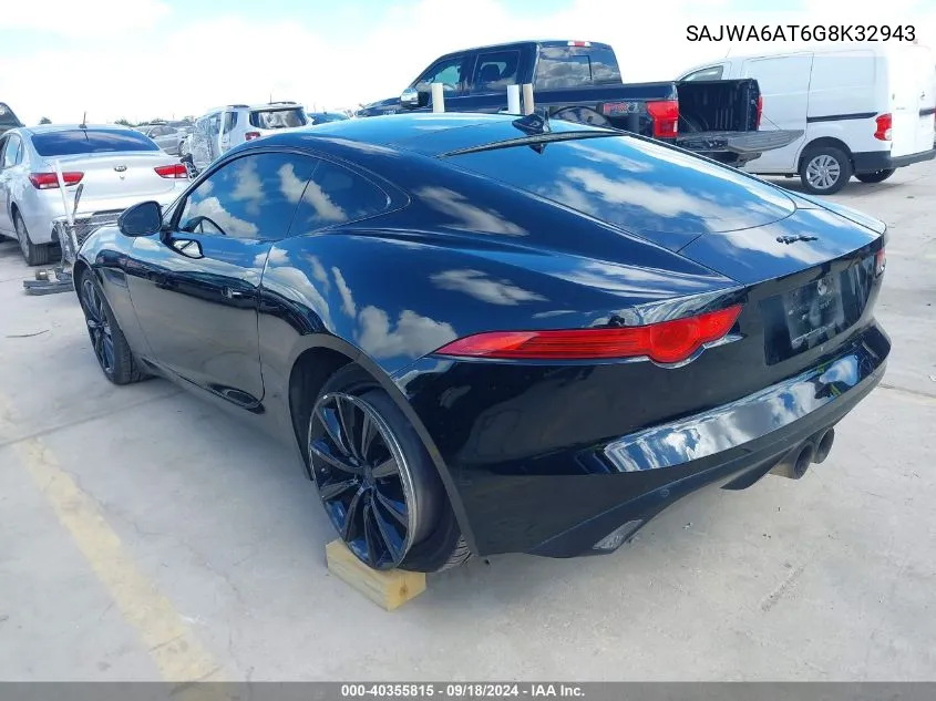 2016 Jaguar F-Type Automatic Rwd VIN: SAJWA6AT6G8K32943 Lot: 40355815