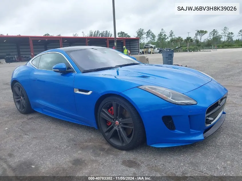 2017 Jaguar F-Type S/S British Design Edition VIN: SAJWJ6BV3H8K39026 Lot: 40783302