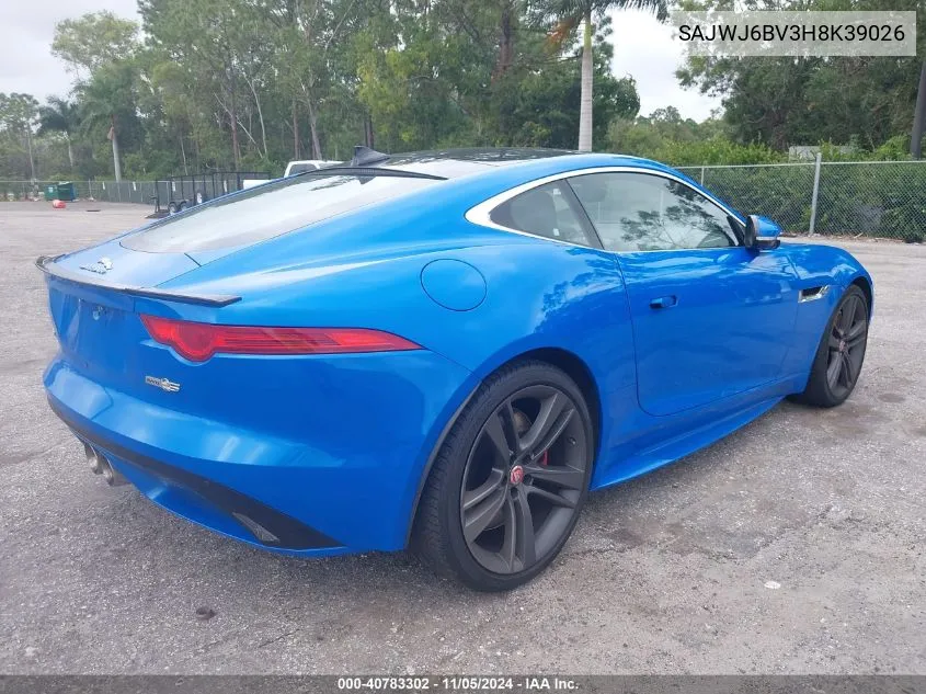 2017 Jaguar F-Type S/S British Design Edition VIN: SAJWJ6BV3H8K39026 Lot: 40783302