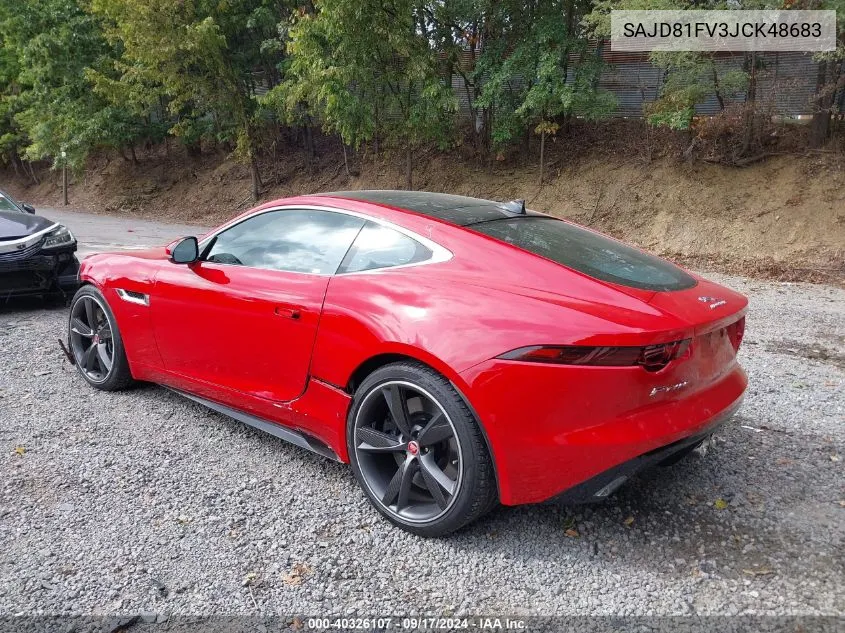 2018 Jaguar F-Type R-Dynamic VIN: SAJD81FV3JCK48683 Lot: 40326107