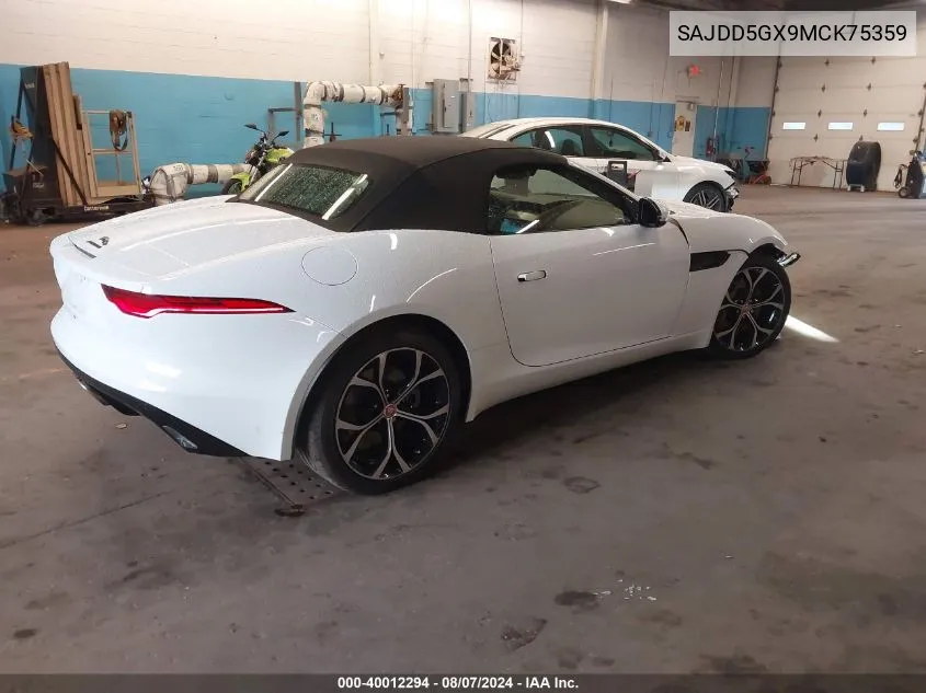 SAJDD5GX9MCK75359 2021 Jaguar F-Type P300 Rwd Automatic