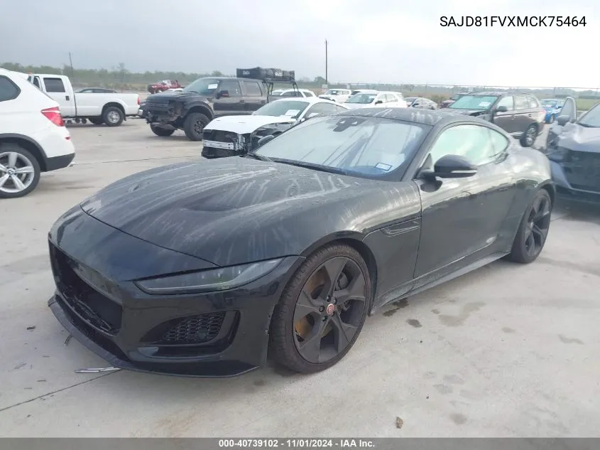 2021 Jaguar F-Type R-Dynamic Awd Automatic VIN: SAJD81FVXMCK75464 Lot: 40739102